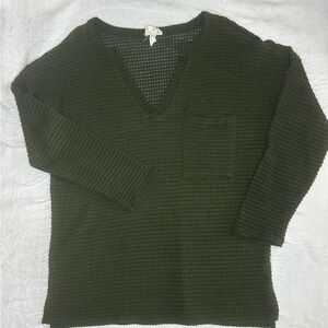 BiBi Olive Waffle Knit Top
